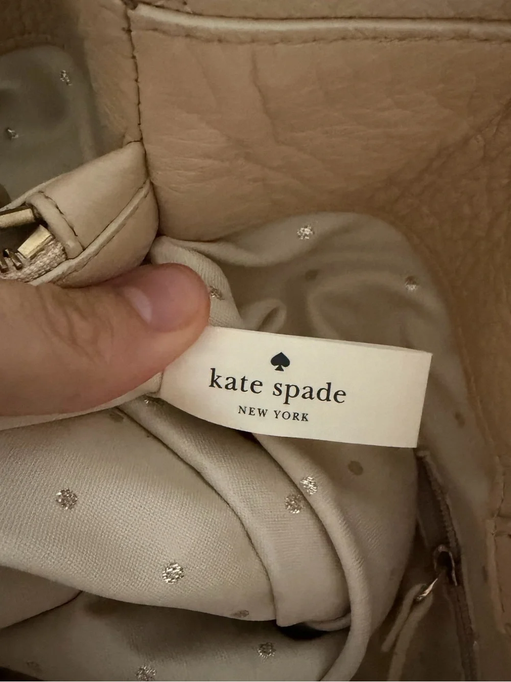 Vintage Kate Spade Gold Coast Maryanne Quilted Leather Tote Bag Cashew Beige EUC